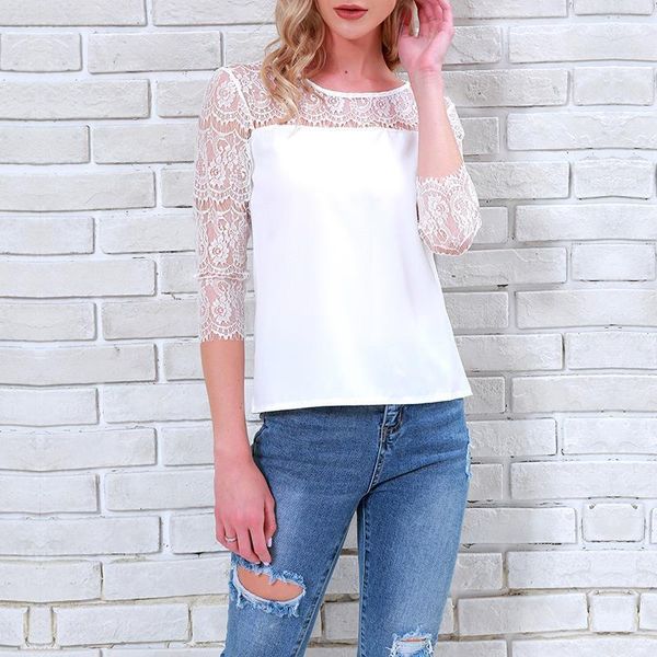hollow out white lace blouse shirt women elegant 3/4 sleeve summer blouses female casual patchwork blusas ws8367c women's & shirts
hollow out white lace blouse shirt women elegant 3/4 sleeve summer blouses female casual patchwork blusas ws8367c women's & shirts