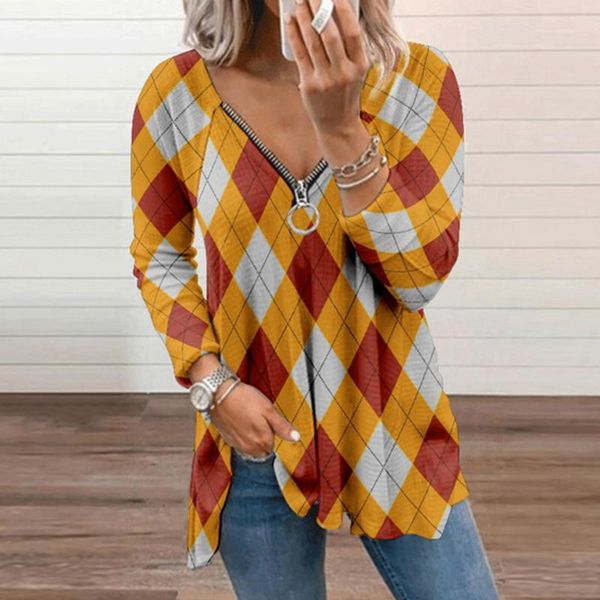 women's t-shirt 2021 autumn winter fashion vintage printed zipper v-neck long sleeve casual plus size soft top, White
women's t-shirt 2021 autumn winter fashion vintage printed zipper v-neck long sleeve casual plus size soft top, White