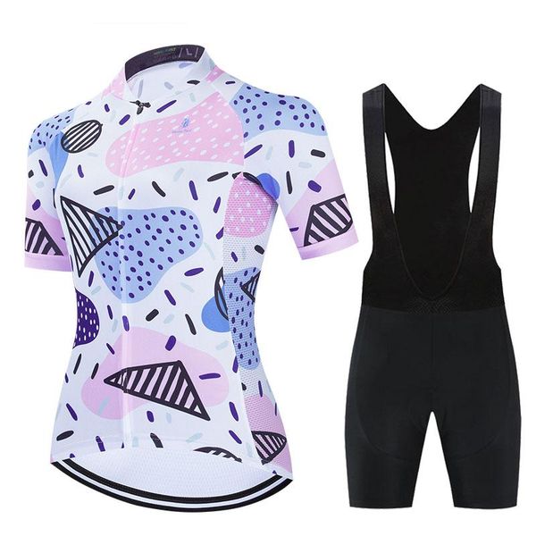 racing sets 2021 pro women cycling jersey set summer bike clothes mtb ropa ciclismo bicycle uniforme maillot breathable quick dry 19d pad, Black;blue
racing sets 2021 pro women cycling jersey set summer bike clothes mtb ropa ciclismo bicycle uniforme maillot breathable quick dry 19d pad, Black;blue