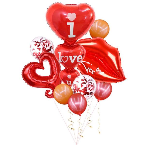 party decoration 1set strings heart balloons lipstick kiss balloon confetti latex birthday valentine's day engagement wedding decoratio
party decoration 1set strings heart balloons lipstick kiss balloon confetti latex birthday valentine's day engagement wedding decoratio