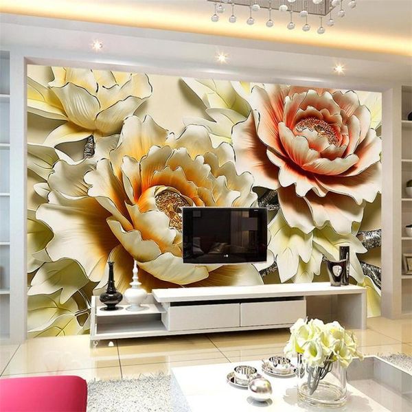 wallpapers customized 3d peony relief background wall resin flower mural living room bedroom decoration painting papel de pared
wallpapers customized 3d peony relief background wall resin flower mural living room bedroom decoration painting papel de pared