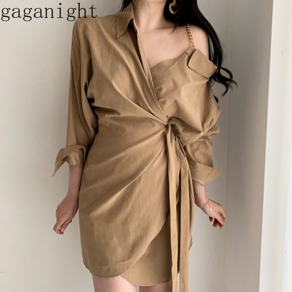 gaganight korean fashion women shirt dress long sleeve asymmetrical collar off shoulder dresses office lady spring 210519, Black;gray
gaganight korean fashion women shirt dress long sleeve asymmetrical collar off shoulder dresses office lady spring 210519, Black;gray
