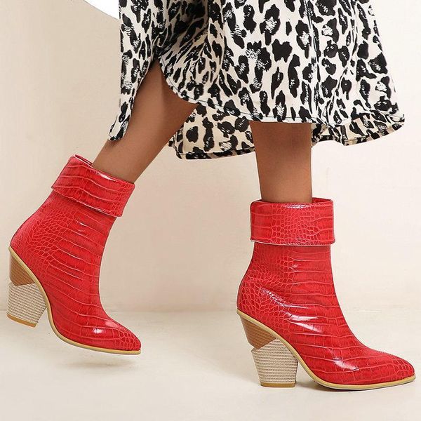 boots women stone print wedges high heel ankle fashion slip on pointed toe short autumn winter lady shoes black red1
boots women stone print wedges high heel ankle fashion slip on pointed toe short autumn winter lady shoes black red1