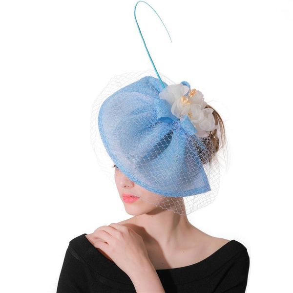 elegant women fashion mesh fascinators ivory silk flower wedding pillbox fedora hats light blue accessory headbands hair accessories
elegant women fashion mesh fascinators ivory silk flower wedding pillbox fedora hats light blue accessory headbands hair accessories