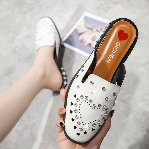 brand designer women slippers slip on mules low heel casual shoes british crystal slides square toe heels summer footwear, Black
brand designer women slippers slip on mules low heel casual shoes british crystal slides square toe heels summer footwear, Black