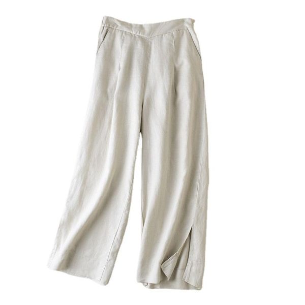 women's pants & capris 2021 autumn cotton and linen wide-leg ladies casual korean side slit trousers high waist ninth, Black;white
women's pants & capris 2021 autumn cotton and linen wide-leg ladies casual korean side slit trousers high waist ninth, Black;white