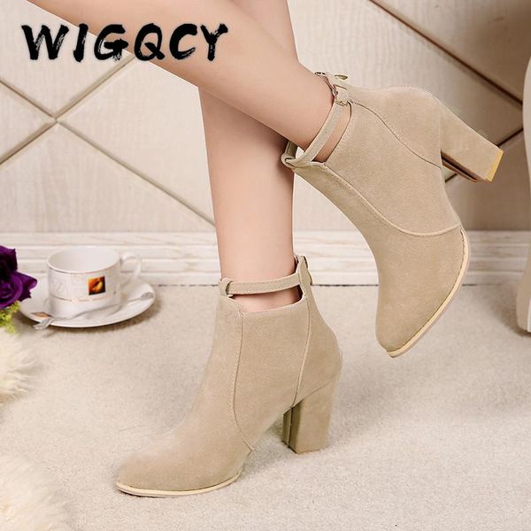 boots ankle women winter shoes fashion suede leather buckle high heel ladies warm zipper for, Black
boots ankle women winter shoes fashion suede leather buckle high heel ladies warm zipper for, Black