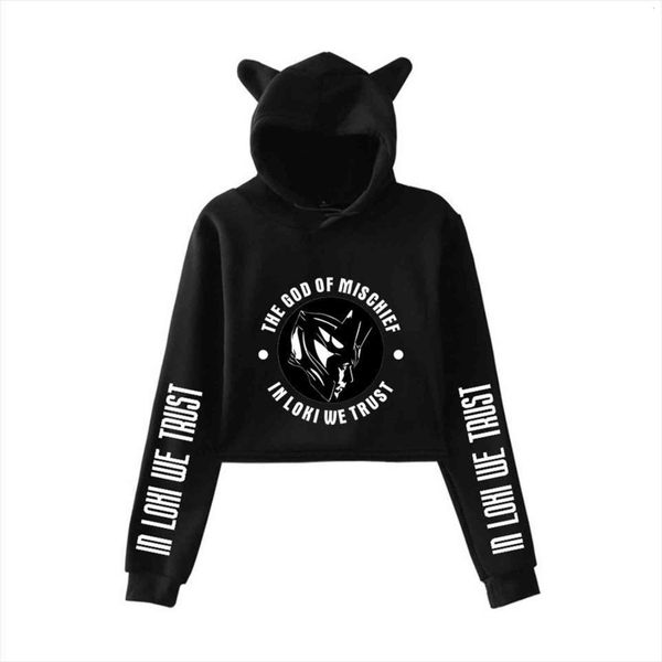 loki kawaii fashion pullover short women hoodie shirt girl street cat ears hooded sweatshirt, Black
loki kawaii fashion pullover short women hoodie shirt girl street cat ears hooded sweatshirt, Black