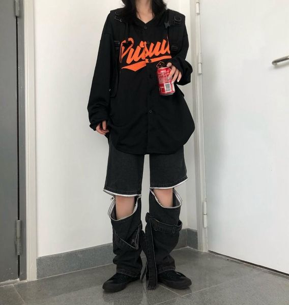 women's jeans high street hole women splice zip wide leg trousers hip-hop cotton loose retro removable womens denim pants, Blue
women's jeans high street hole women splice zip wide leg trousers hip-hop cotton loose retro removable womens denim pants, Blue