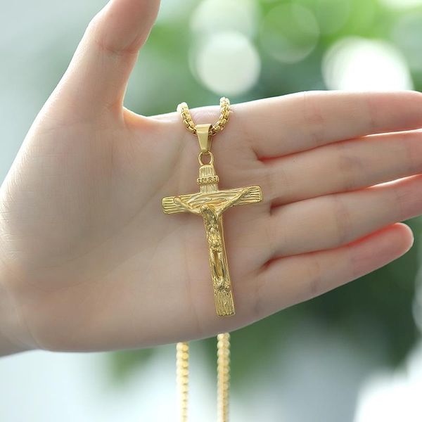 stainless steel jesus cross necklaces for women and men rock hip hop necklace chain vintage jewelry christmas gifts pendant, Silver
stainless steel jesus cross necklaces for women and men rock hip hop necklace chain vintage jewelry christmas gifts pendant, Silver
