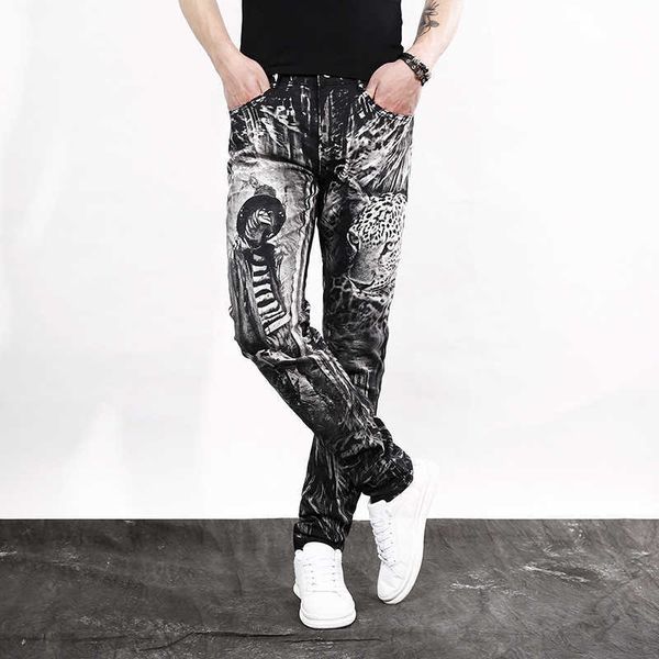 leopard printed taobao men's jeans data pack long pants style in spring and summer, Blue
leopard printed taobao men's jeans data pack long pants style in spring and summer, Blue