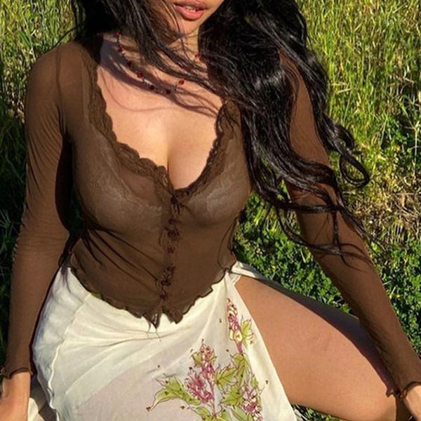 women's t-shirt y2k crop party transparent tee shirt brown lace patched mesh see through women t-shirts solid v neck long sleeve, White
women's t-shirt y2k crop party transparent tee shirt brown lace patched mesh see through women t-shirts solid v neck long sleeve, White