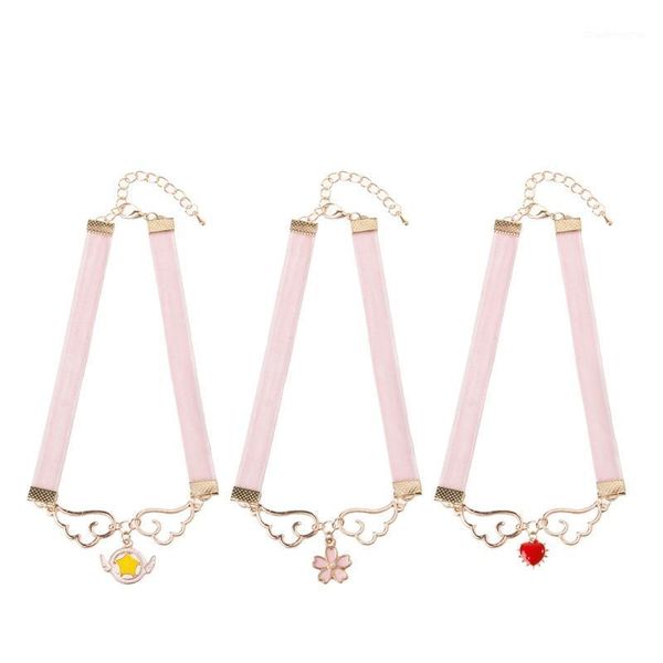 cosplay pendant necklace enamel wing star heart card captor sakura velvet choker1, Golden;silver
cosplay pendant necklace enamel wing star heart card captor sakura velvet choker1, Golden;silver
