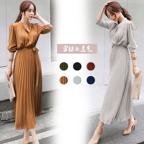 chiffon sleeve plied spring korean temperament rentals to office lady long shirt dress women's clothes k792 d3do, Black;gray
chiffon sleeve plied spring korean temperament rentals to office lady long shirt dress women's clothes k792 d3do, Black;gray