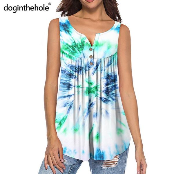 doginthehole women sleeveless swing tunic fashion colorful tie dye pattern lady button up henley shirts oversize blouse women's blouse, White
doginthehole women sleeveless swing tunic fashion colorful tie dye pattern lady button up henley shirts oversize blouse women's blouse, White