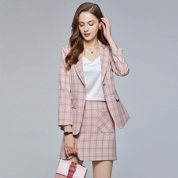 two piece dress stylish skirt suits women british style plaid blazer mini skirts female spring autumn chic set office lady formal wear, White
two piece dress stylish skirt suits women british style plaid blazer mini skirts female spring autumn chic set office lady formal wear, White