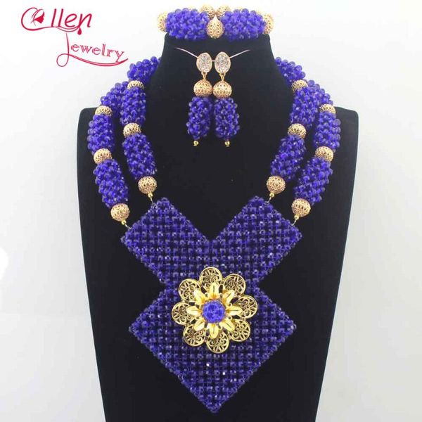 earrings & necklace royal blue beads african wedding jewelry set blue/gold accessories bridal n0099, Silver
earrings & necklace royal blue beads african wedding jewelry set blue/gold accessories bridal n0099, Silver