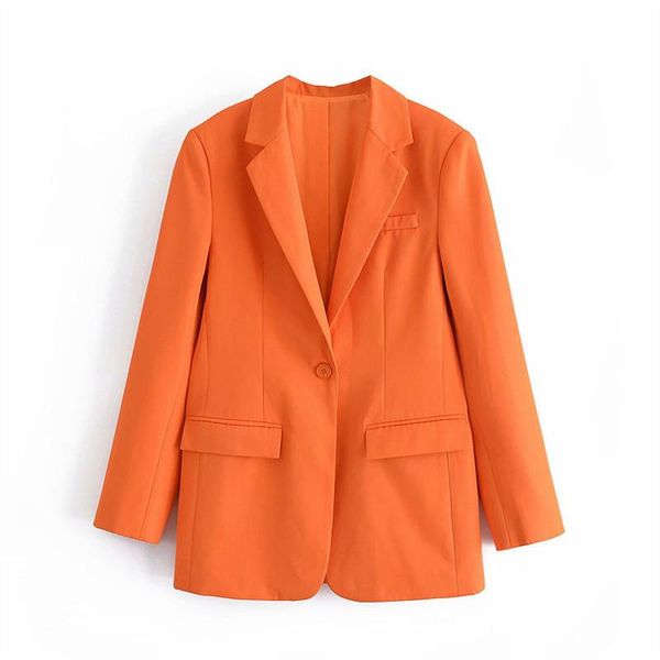 women's suits & blazers fashion women loose orange blazer 2021 spring elegant female oversized pockets solid ladies single button outer, White;black
women's suits & blazers fashion women loose orange blazer 2021 spring elegant female oversized pockets solid ladies single button outer, White;black