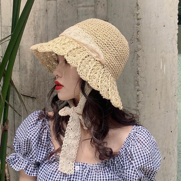 wide brim hats handmade weave sun for women ribbon lace up large straw hat outdoor beach summer caps, Blue;gray
wide brim hats handmade weave sun for women ribbon lace up large straw hat outdoor beach summer caps, Blue;gray