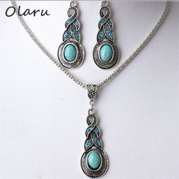 earrings & necklace olaru bohemian vintage stone simple flower jewelry set choker and stud fashion accessories bijoux woman, Silver
earrings & necklace olaru bohemian vintage stone simple flower jewelry set choker and stud fashion accessories bijoux woman, Silver