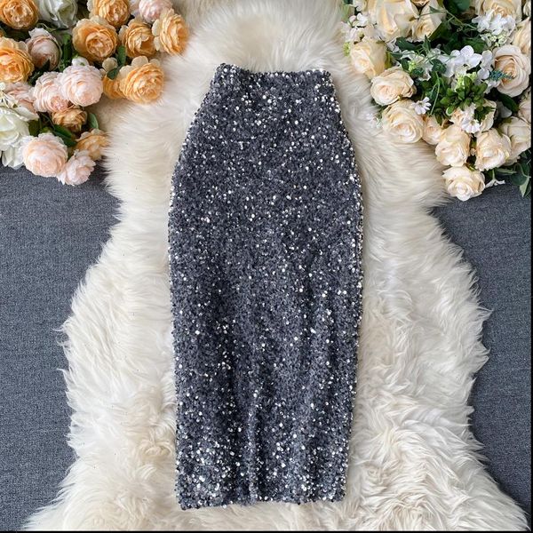 spring sequins slim women skirt shinny autumn trend high waist korean elegant mid length bodycon jupe, Black
spring sequins slim women skirt shinny autumn trend high waist korean elegant mid length bodycon jupe, Black