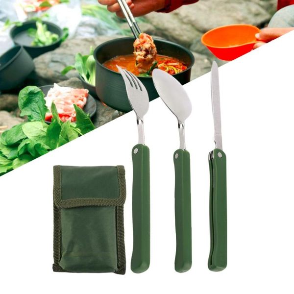 dinnerware sets portable folding stainless steel camping tool tableware fork spoon knife picnic set
dinnerware sets portable folding stainless steel camping tool tableware fork spoon knife picnic set
