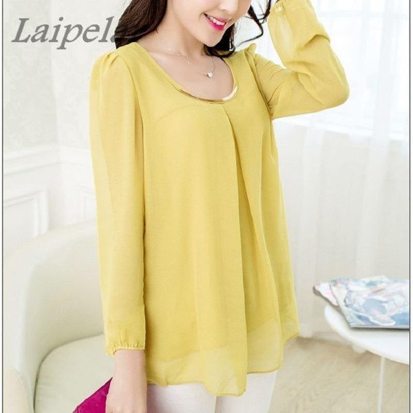 laipelar women summer fashion long sleeve loose chiffon blouse shirts round neck solid blusa feminina plus size 3xl women's blouses &, White
laipelar women summer fashion long sleeve loose chiffon blouse shirts round neck solid blusa feminina plus size 3xl women's blouses &, White