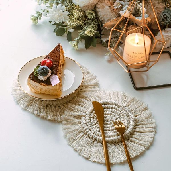 mats & pads 1pcs round cotton coasters hand-woven tassel household non-slip insulation bowl mat placemat home decoration table cushion
mats & pads 1pcs round cotton coasters hand-woven tassel household non-slip insulation bowl mat placemat home decoration table cushion