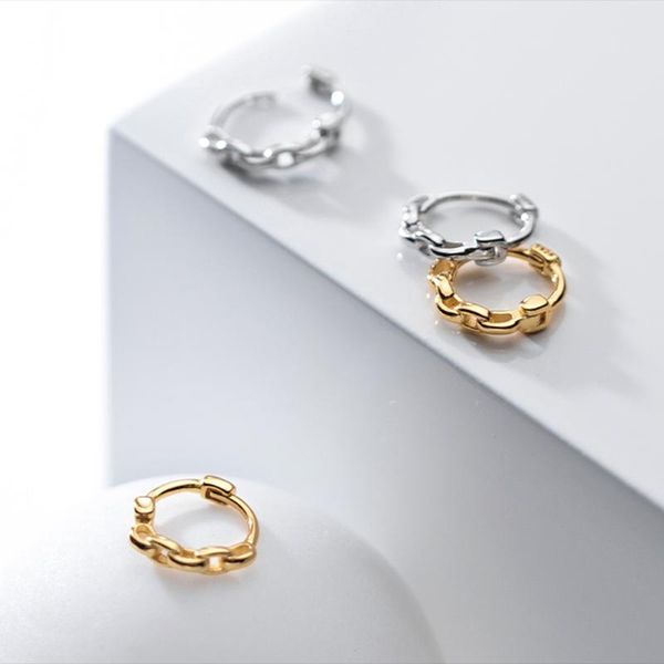 hoop & huggie a00342 real 925 sterling silver minimalist punk cuban link chain gothic earrings for women wholesale drop, Golden;silver
hoop & huggie a00342 real 925 sterling silver minimalist punk cuban link chain gothic earrings for women wholesale drop, Golden;silver