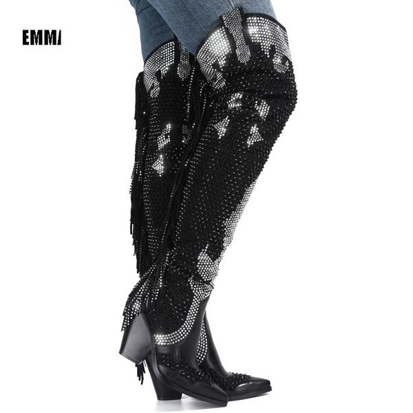 boots women fashion over the knee lady patchwork tassel long black crystal decoration high heels shoes 2021
boots women fashion over the knee lady patchwork tassel long black crystal decoration high heels shoes 2021