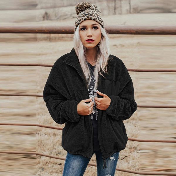 luxury women's jackets winter thickened tweed women's zipper loose large coat 8511370, Black;brown
luxury women's jackets winter thickened tweed women's zipper loose large coat 8511370, Black;brown