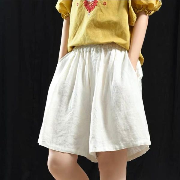 women's shorts summer cotton line with high waist loose wide leg for women knee length straight short female plus size 4xl, White;black
women's shorts summer cotton line with high waist loose wide leg for women knee length straight short female plus size 4xl, White;black