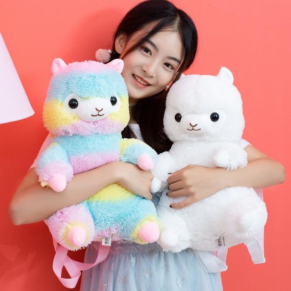 40cm kawaii alpaca plush backpack cute rainbow soft toy shoulder bag lovely doll children kids girls birthday gift school bags
40cm kawaii alpaca plush backpack cute rainbow soft toy shoulder bag lovely doll children kids girls birthday gift school bags