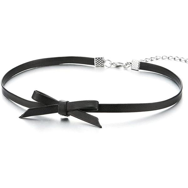 chokers ladies black leather bow choker necklace pendant jewelry, Golden;silver
chokers ladies black leather bow choker necklace pendant jewelry, Golden;silver