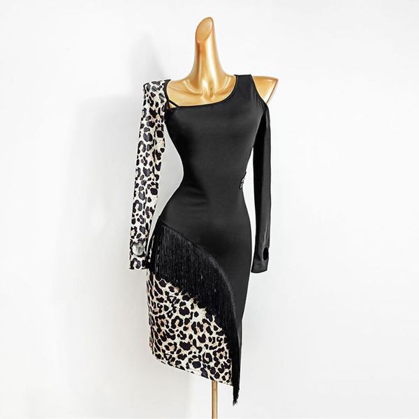 leopard patchwork latin dance dress women tassel finger hole long sleeve dancing for samba tango chacha performamnce tl607 stage wear, Black;red
leopard patchwork latin dance dress women tassel finger hole long sleeve dancing for samba tango chacha performamnce tl607 stage wear, Black;red