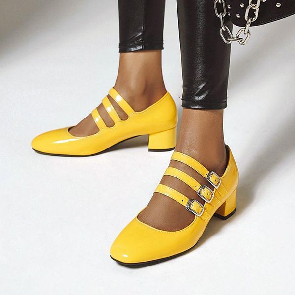 dress shoes 2021spring mary jane women high heels patent leather pumps buckle strap office work ladies white yellow plus size 41, Black
dress shoes 2021spring mary jane women high heels patent leather pumps buckle strap office work ladies white yellow plus size 41, Black