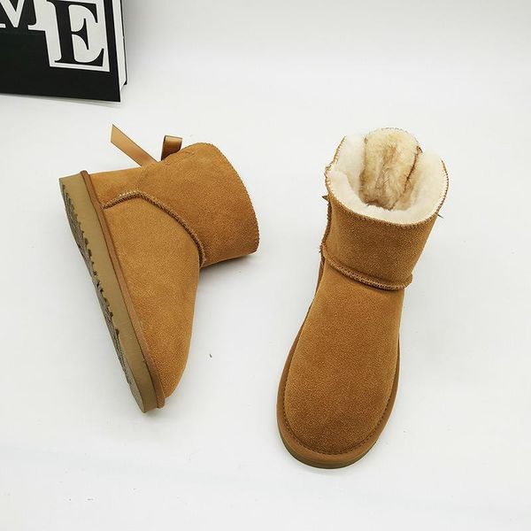 boots 2021 australian classic ladies snow bow plush natural fur genuine leather short warm winter women's shoes, Black
boots 2021 australian classic ladies snow bow plush natural fur genuine leather short warm winter women's shoes, Black