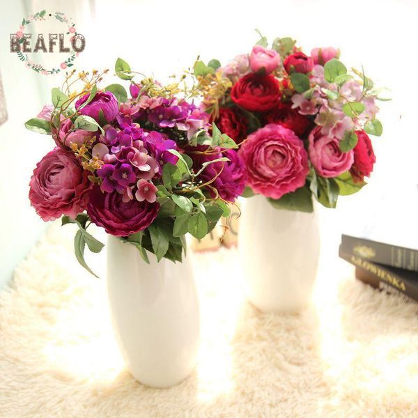 1bunch artifical flowers fake rose hydrangea with grass bouquet wedding party home decorative 3 colors & wreaths
1bunch artifical flowers fake rose hydrangea with grass bouquet wedding party home decorative 3 colors & wreaths