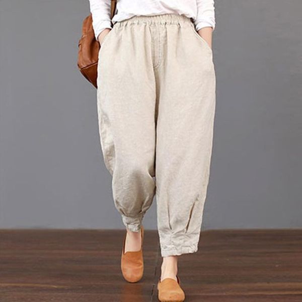 women's pants & capris spring women lantern long retro baggy solid harem summer elastic waist cotton linen autumn loose casual trousers, Black;white
women's pants & capris spring women lantern long retro baggy solid harem summer elastic waist cotton linen autumn loose casual trousers, Black;white