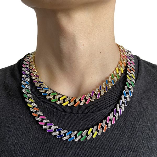 men necklace stainless steel bracelet choker cuban chain hip hop rap link chains for women crystal fashion colorful necklaces jewelry gift, Golden;silver
men necklace stainless steel bracelet choker cuban chain hip hop rap link chains for women crystal fashion colorful necklaces jewelry gift, Golden;silver