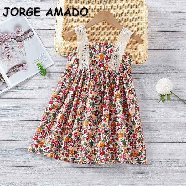 summer kids girl dress lace sling sleeveless floral princess dresses retro style baby outfits children clothes e662 210610, Red;yellow
summer kids girl dress lace sling sleeveless floral princess dresses retro style baby outfits children clothes e662 210610, Red;yellow