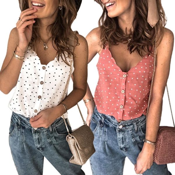 plus size s 3xl casual womens tank v neck sleeveless heart print button camisole blouse bottoming ladies clothing, White
plus size s 3xl casual womens tank v neck sleeveless heart print button camisole blouse bottoming ladies clothing, White