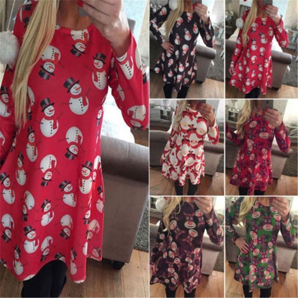 casual dresses women long sleeve o-neck a-line winter fashion snowman deer printed dress christmas year party ctue, Black;gray
casual dresses women long sleeve o-neck a-line winter fashion snowman deer printed dress christmas year party ctue, Black;gray