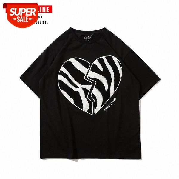 summer towel embroidered broken heart round neck short sleeve t-shirt men and women loose hip hop couple #dv2w, White;black
summer towel embroidered broken heart round neck short sleeve t-shirt men and women loose hip hop couple #dv2w, White;black