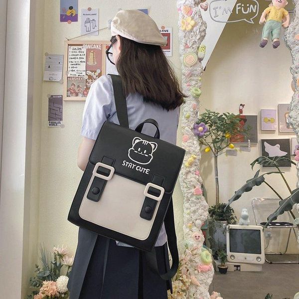 school bags japanese sweet autumn student pu leather schoolbag ladies cute backpack square campus wild shoulder bag
school bags japanese sweet autumn student pu leather schoolbag ladies cute backpack square campus wild shoulder bag
