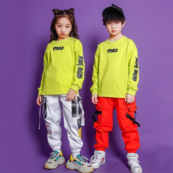 green children dance costume hip-hop outfit for street stage performance clothing girl jazz dancewear boys hip hop suit sets, White
green children dance costume hip-hop outfit for street stage performance clothing girl jazz dancewear boys hip hop suit sets, White