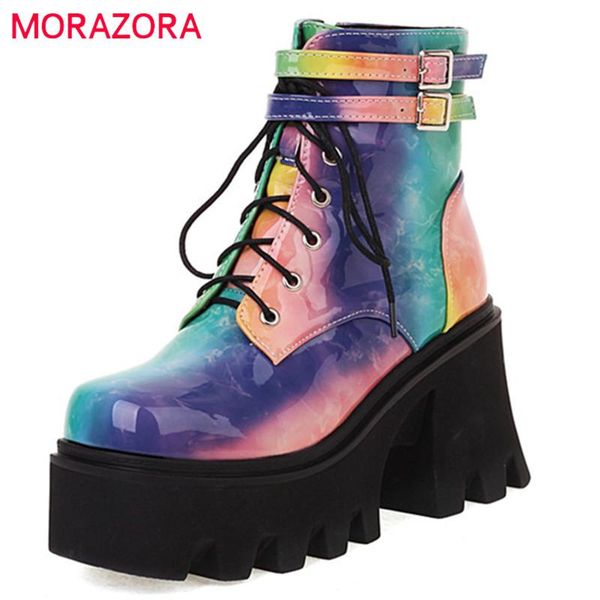 boots morazora 2022 plus size 43 high heels platform shoes women ankle round toe lace up buckle zip gladiator, Black
boots morazora 2022 plus size 43 high heels platform shoes women ankle round toe lace up buckle zip gladiator, Black