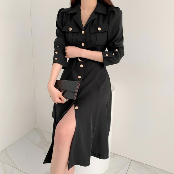 casual spring summer shirt women dress long sleeve office slim with belt a line female, Black;gray
casual spring summer shirt women dress long sleeve office slim with belt a line female, Black;gray