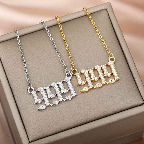 pendant necklaces 111 222 333 444 555 777 888 999 666 devil necklace stainless steel chain angel number for women female choker jewelry, Silver
pendant necklaces 111 222 333 444 555 777 888 999 666 devil necklace stainless steel chain angel number for women female choker jewelry, Silver