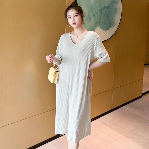maternity dresses 775# clothes summer short sleeves plain color v neck loose stylish dress pregnant women pregnancy, White
maternity dresses 775# clothes summer short sleeves plain color v neck loose stylish dress pregnant women pregnancy, White